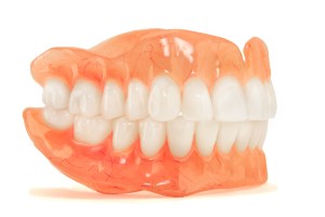 Photo of complete upper and lower dentures