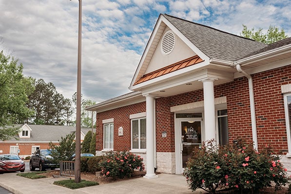 Exterior photo: Durham NC Dental Practice Entrance